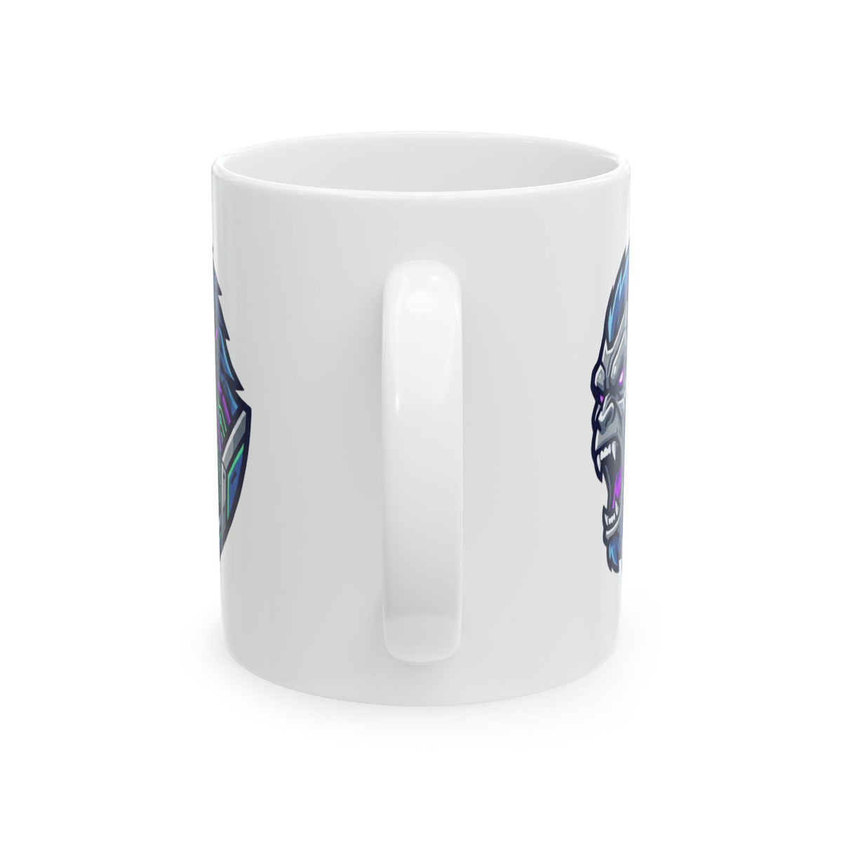 "Cyber Bigfoot" White Ceramic Mug — Graphic