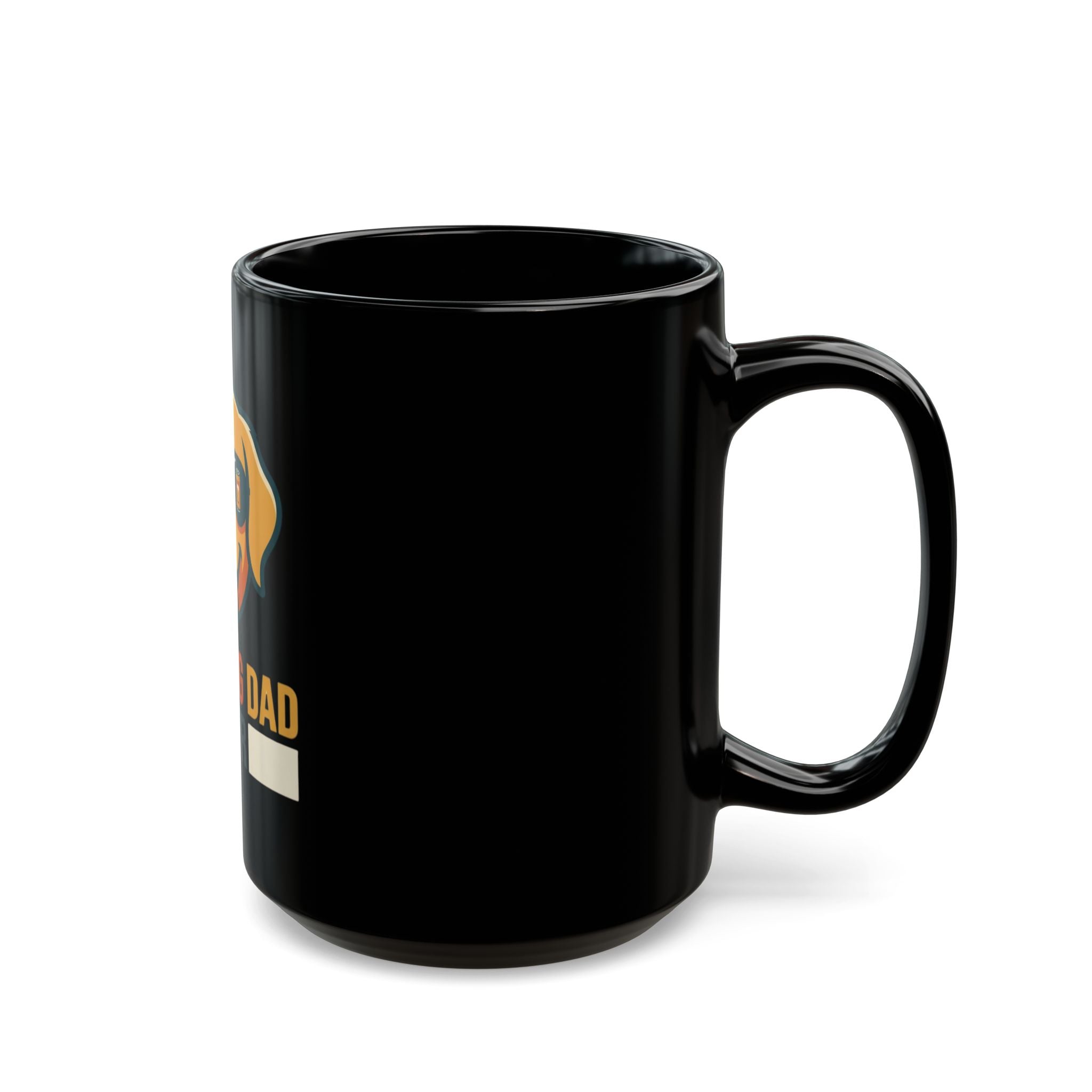 "Best Dog Dad" Black Ceramic Mug — Graphic