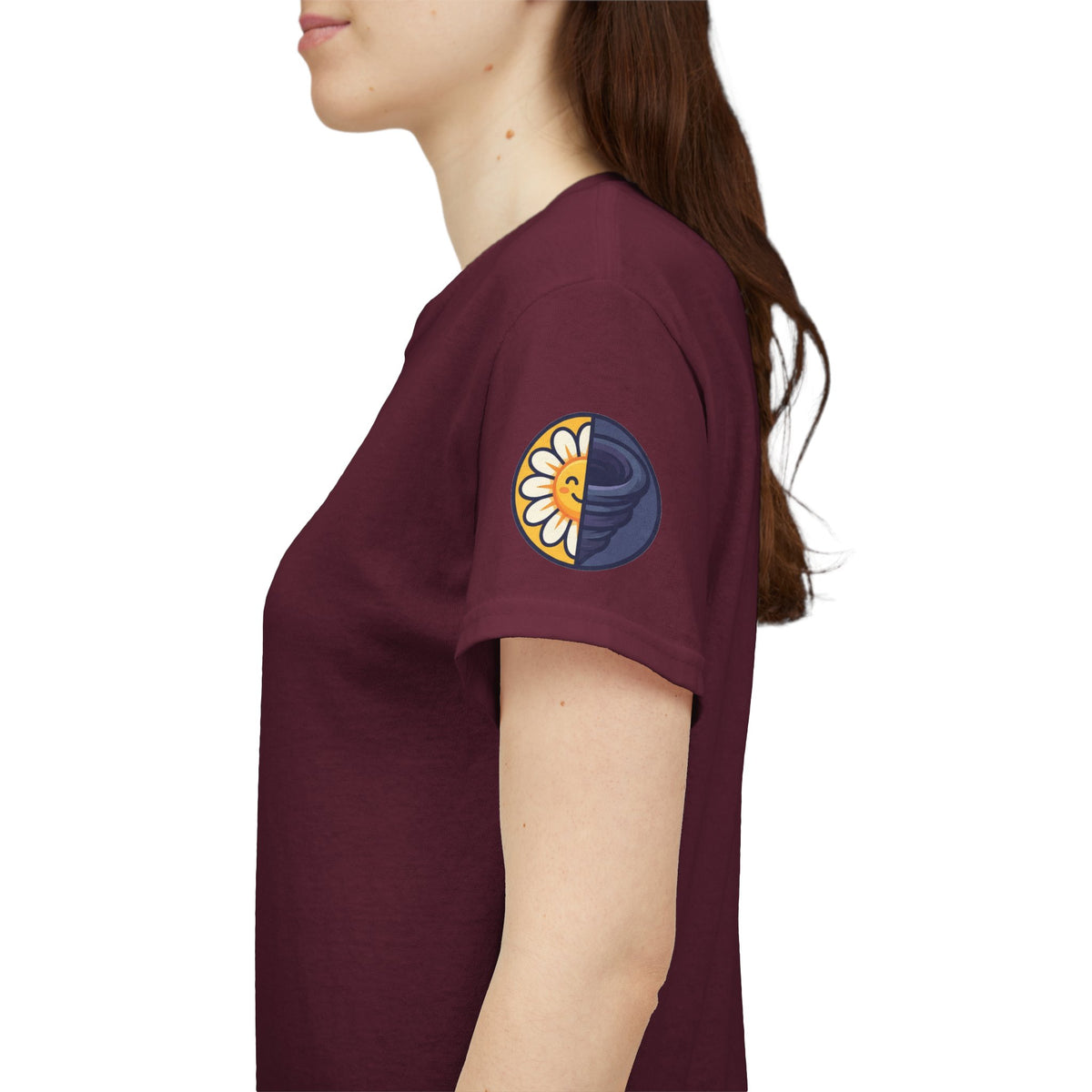 Color: Maroon | Sunshine Mixed With A Little Hurricane Premium Graphic Tee
