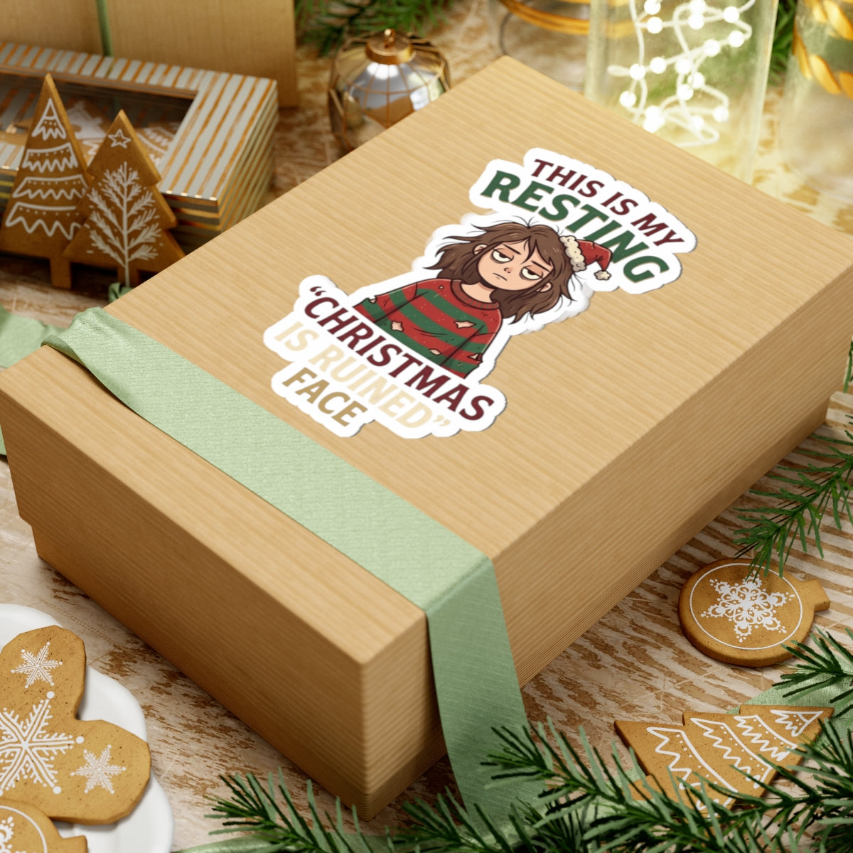"Christmas Is Ruined" Sticker — Main