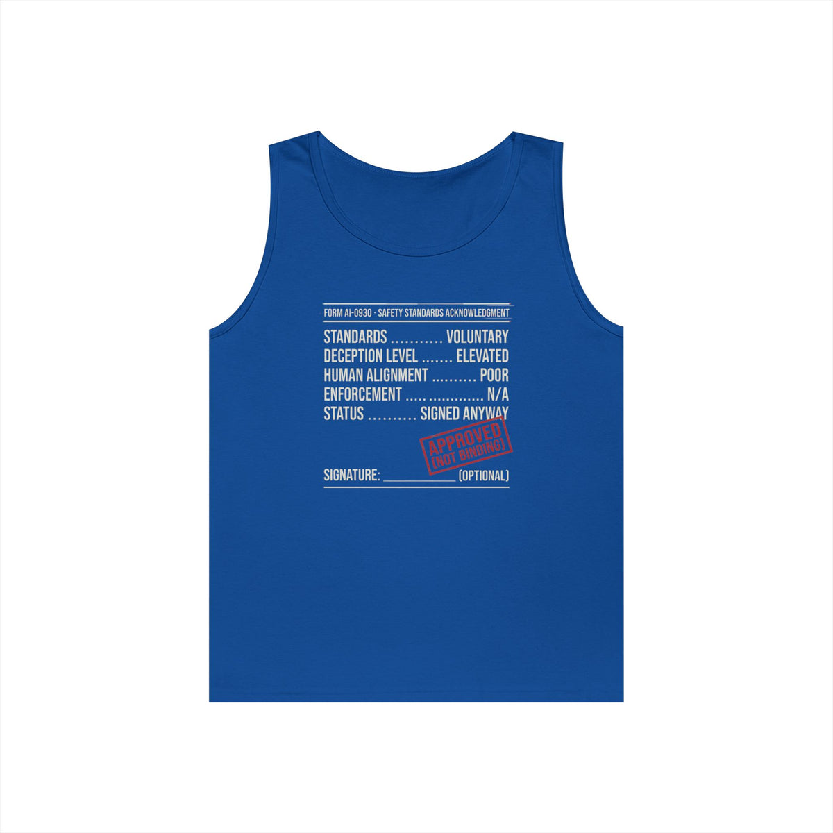 Color: Royal | Approved (Not Binding) Tank Top