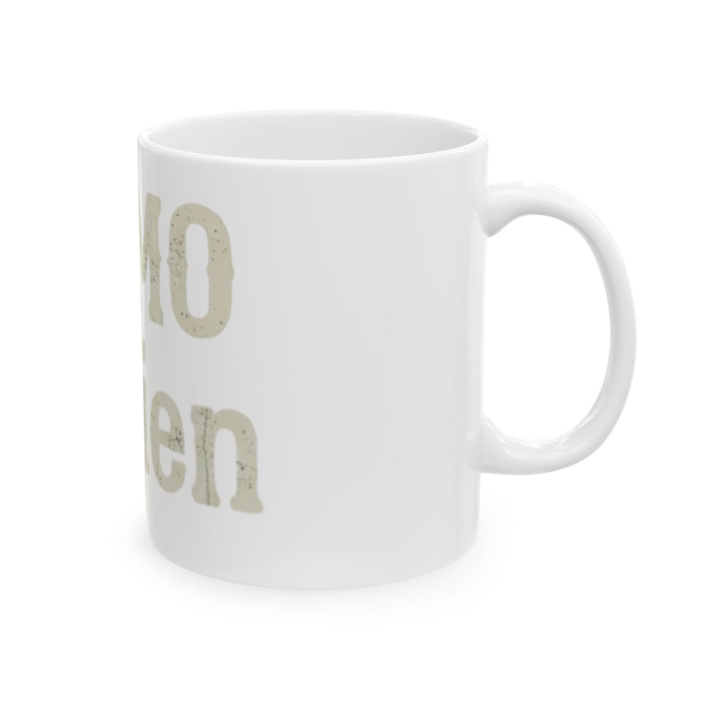 "Are You Calling Me a Homo-Sapien" White Ceramic Mug — Graphic