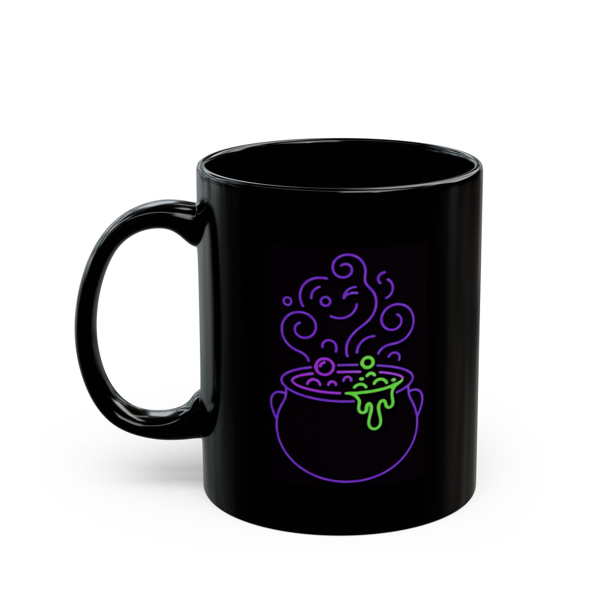 "Ride The Handle, Stir The Pot" Black Ceramic Mug — Graphic
