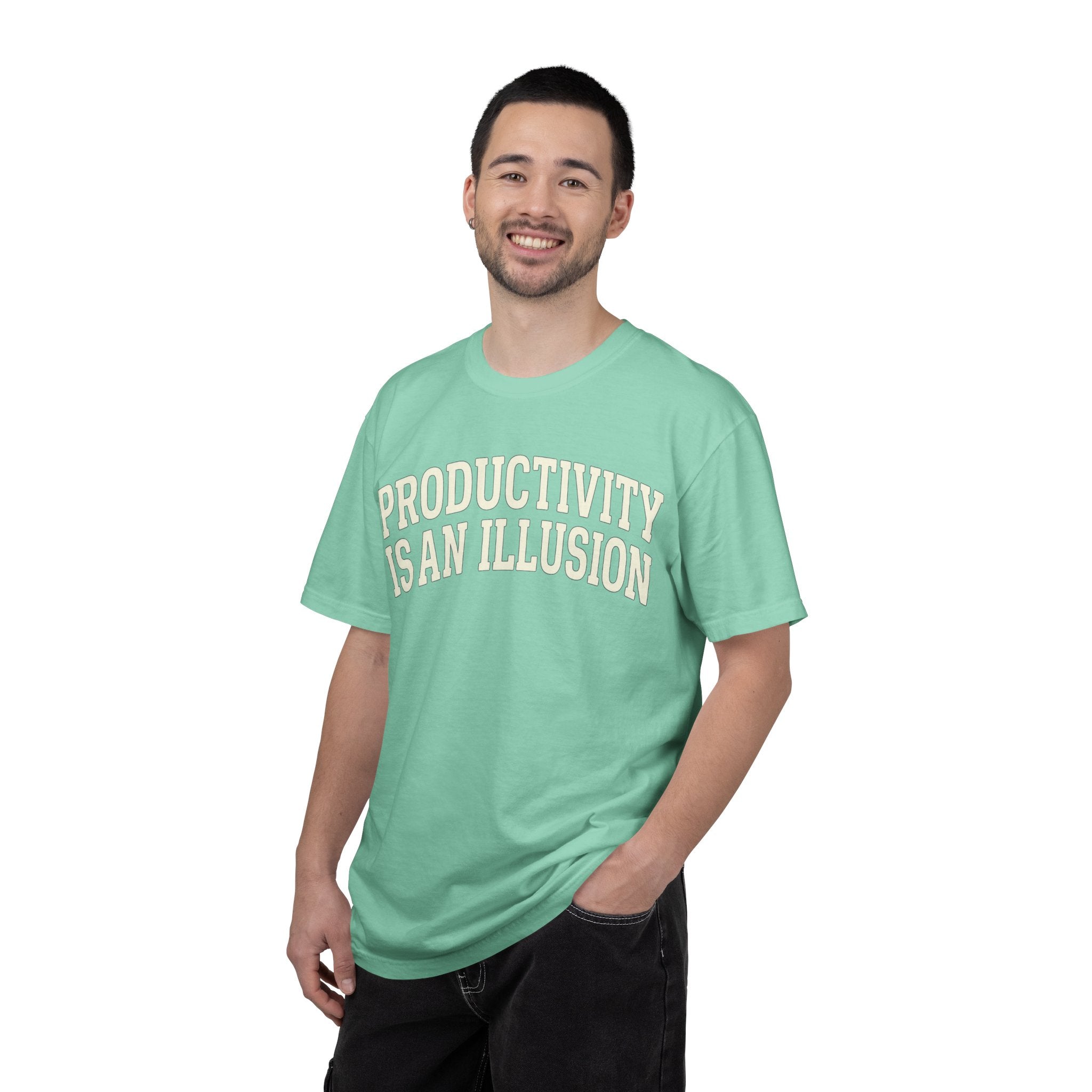 "Productivity is an Illusion" Unisex Garment-Dyed T-shirt