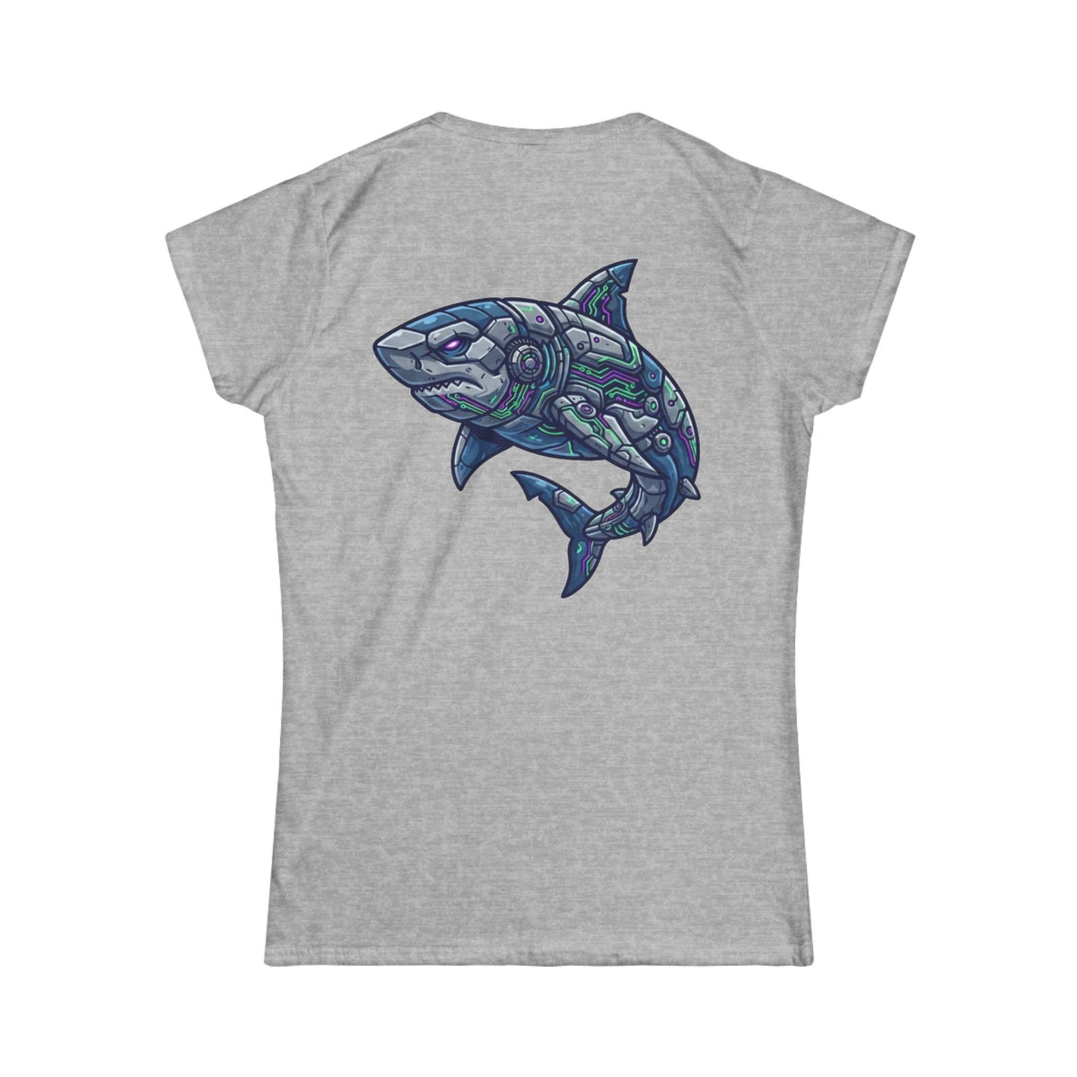 Color: Sport Grey | Cyber Shark Women's Tee