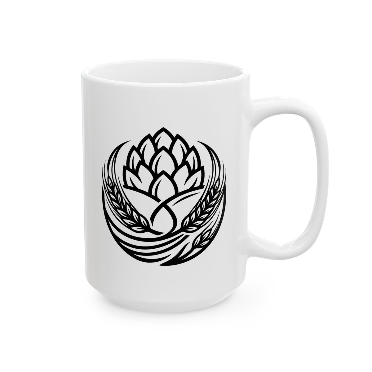 "Beer" White Ceramic Mug — Graphic