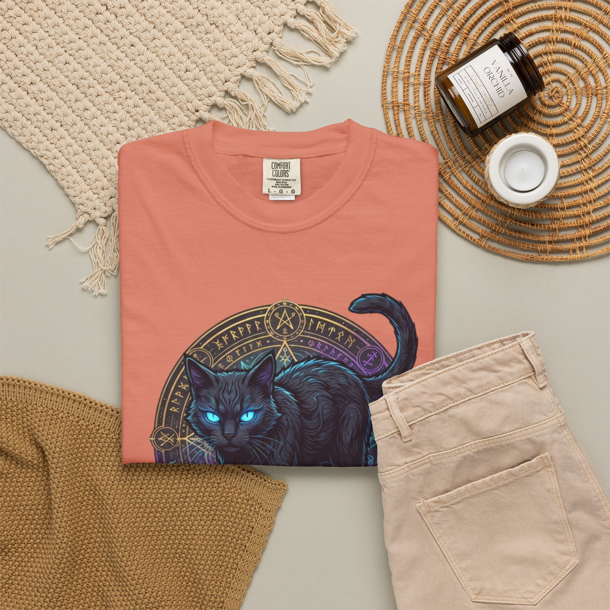 "Guardian of the Book of Shadows" Unisex Garment-Dyed Tee