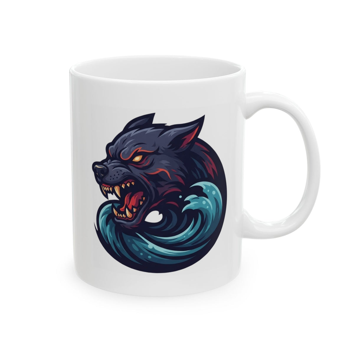 "Charybdis and Scylla (Greek Mythology)" White Ceramic Mug — Graphic