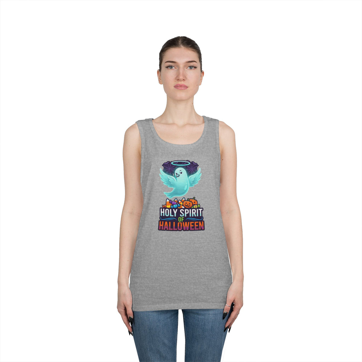 Color: Sport Grey | Holy Spirit of Halloween Tank Top