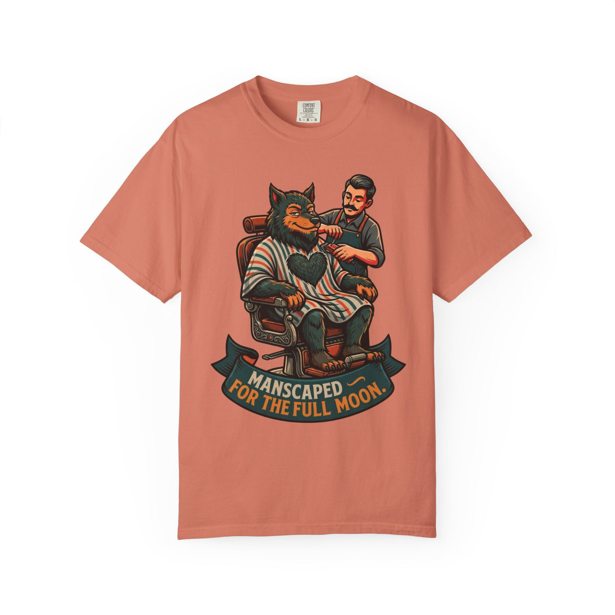 Color: Terracotta | Manscaped for the Full Moon Unisex Garment-Dyed Tee