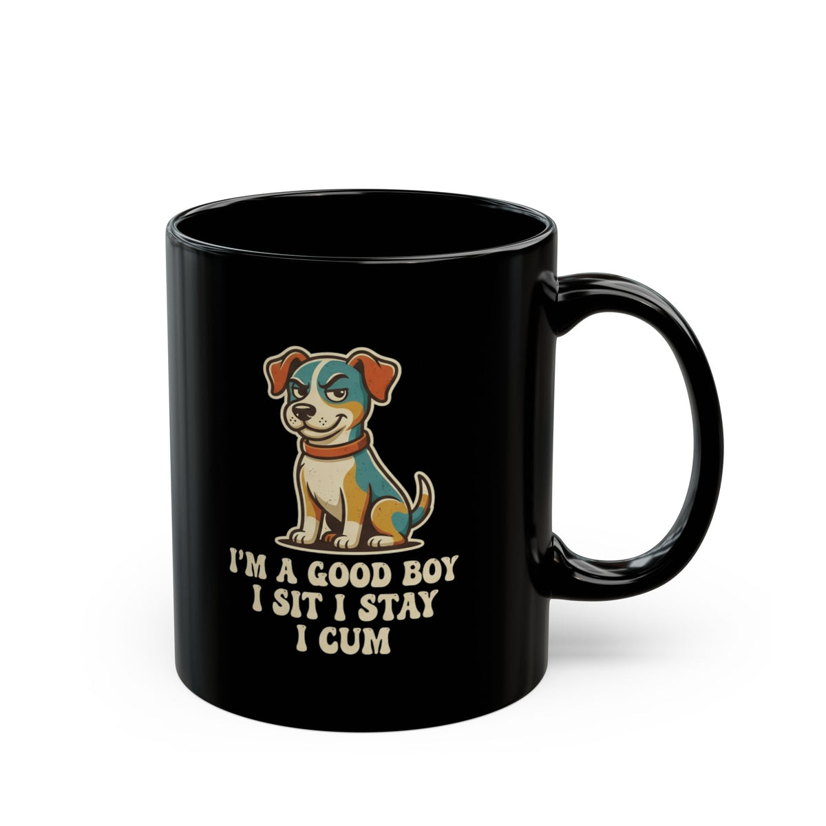 "I'm A Good Boy" Black Ceramic Mug