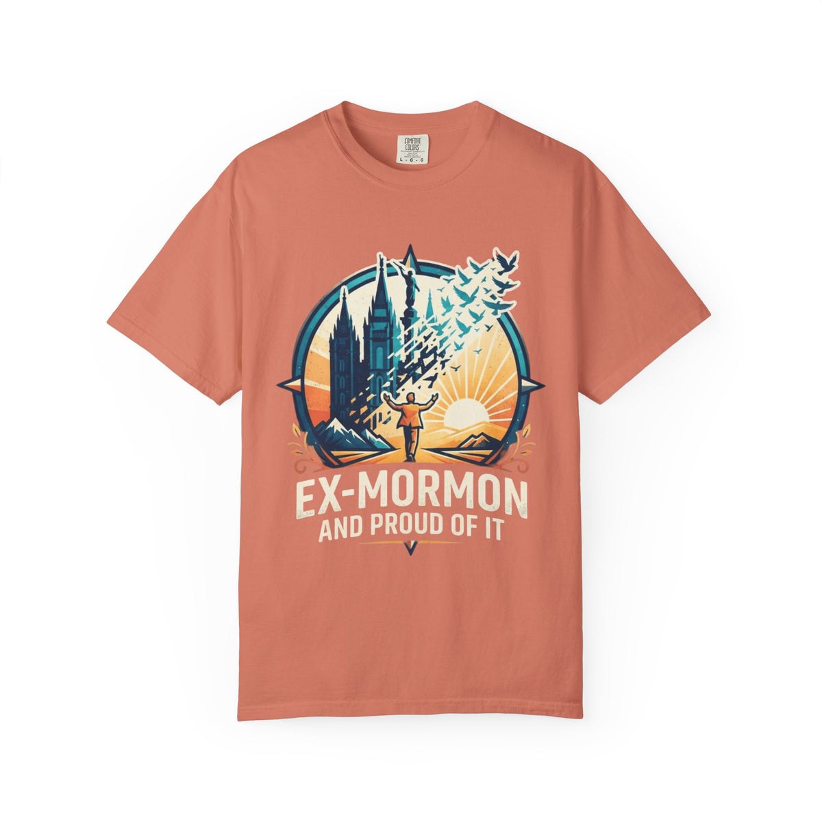 Color: Terracotta | Ex Mormon Unisex Garment-Dyed Tee