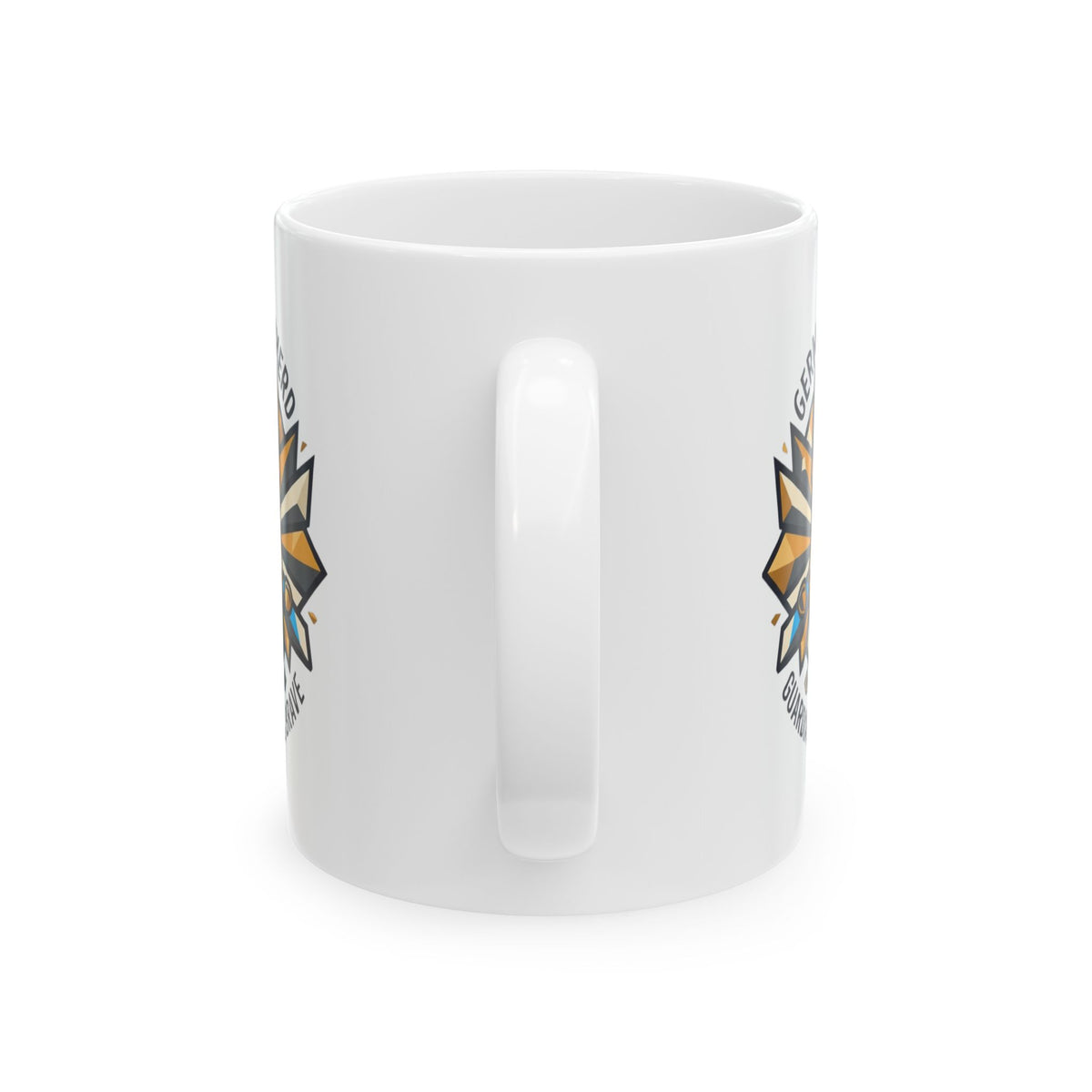 "German Shepherd Guardian Loyal Brave" White Ceramic Mug