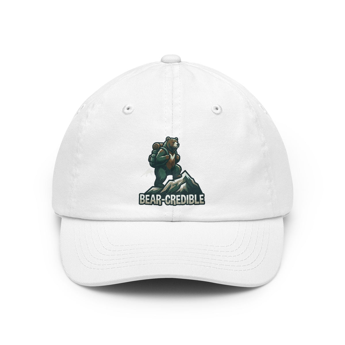 Color: White | Bear Credible Dad Hat