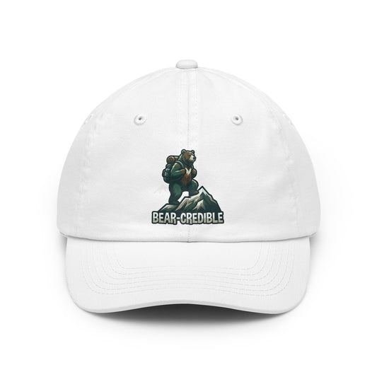 Color: White | Bear Credible Dad Hat