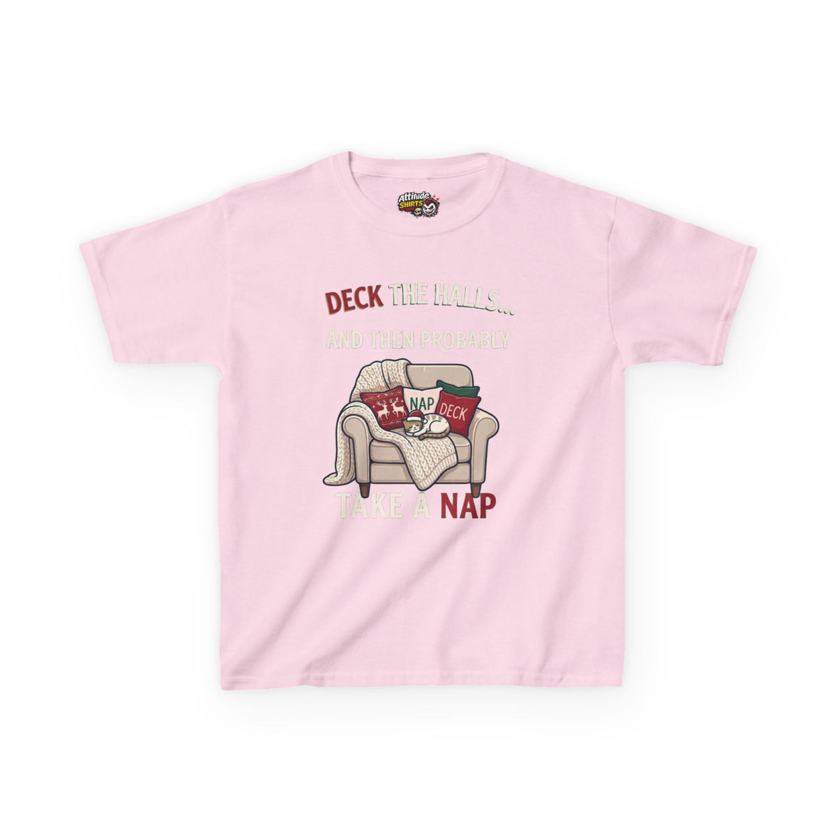"Deck The Halls And Take A Nap" Kids Tee