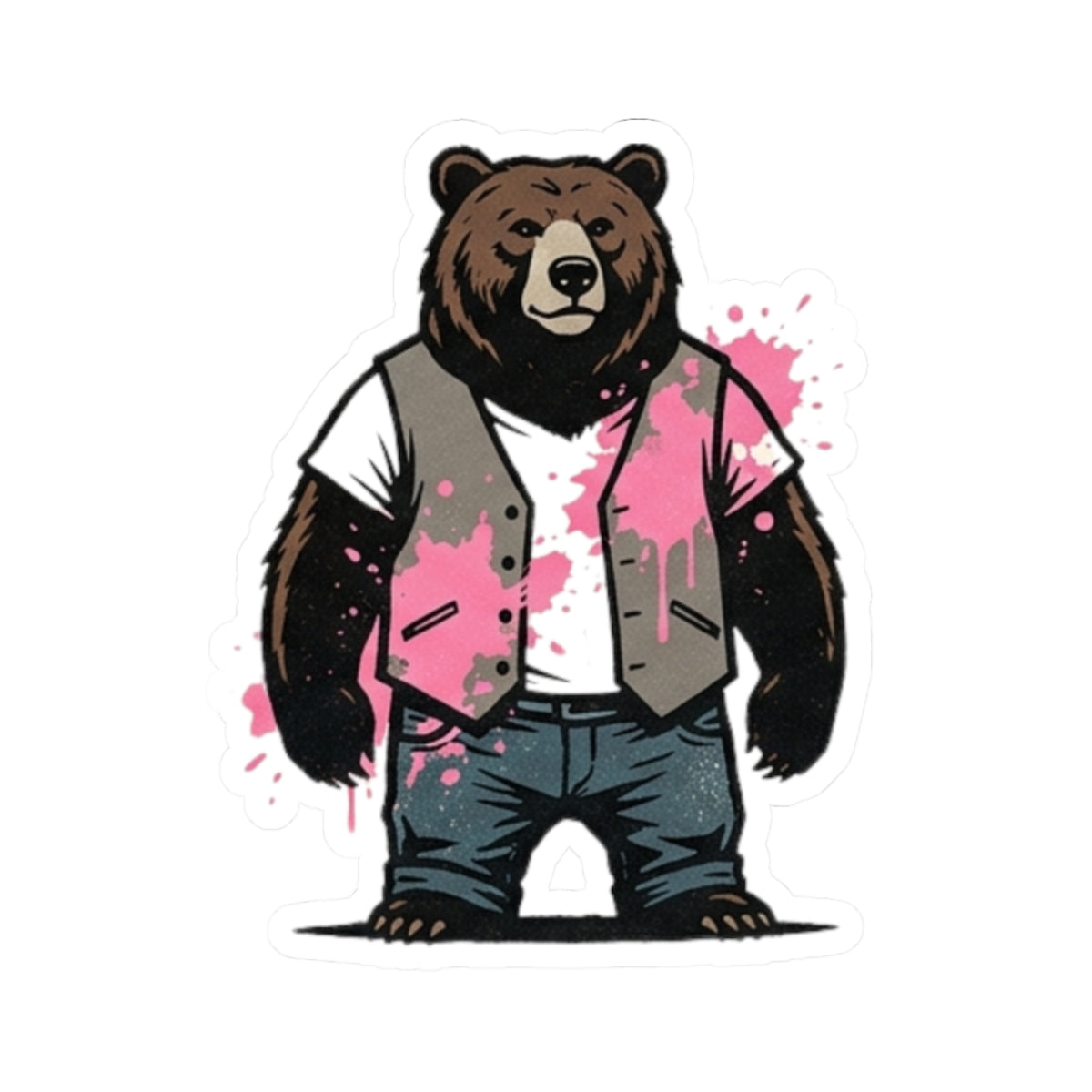 "Real Men Eat Pink" Sticker