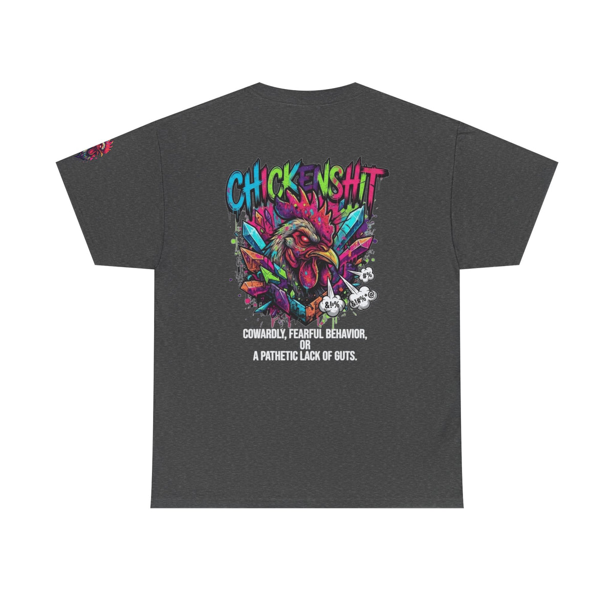 Color: Dark Heather | Chickenshit Premium Graphic Tee