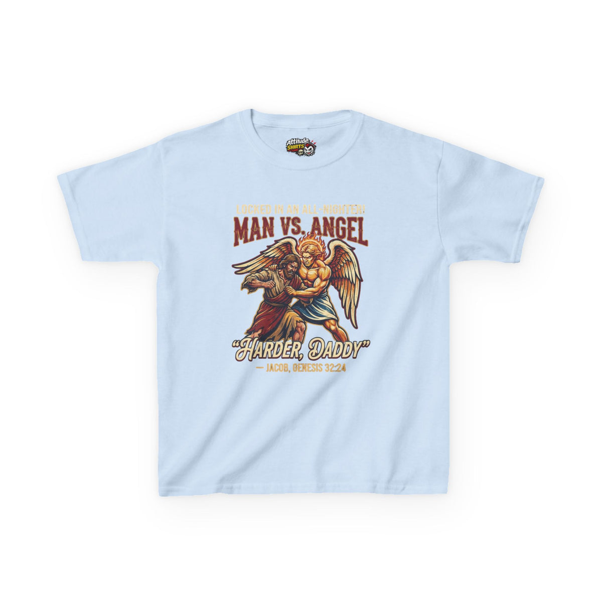Good Book Series Man vs Angel Kids Tee