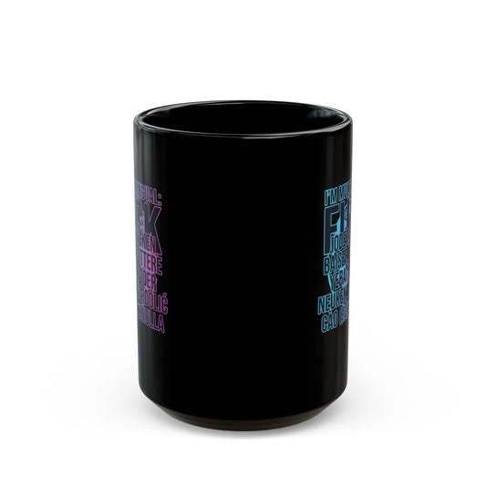 "I'm Multilingual" Black Ceramic Mug