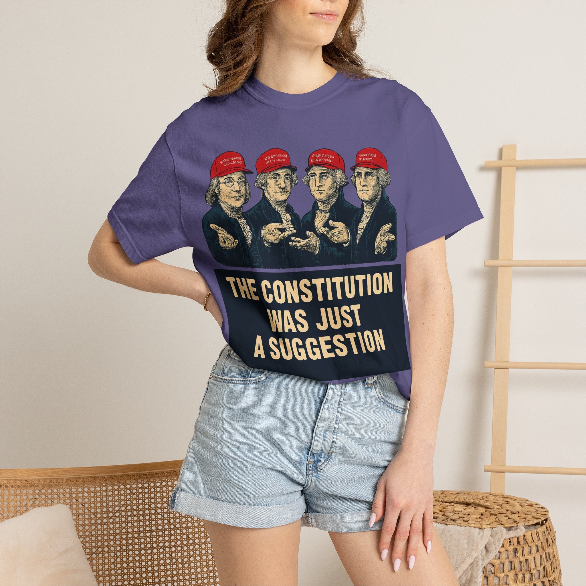 "The Constitution Was Just a Suggestion" Unisex Garment-Dyed T-shirt