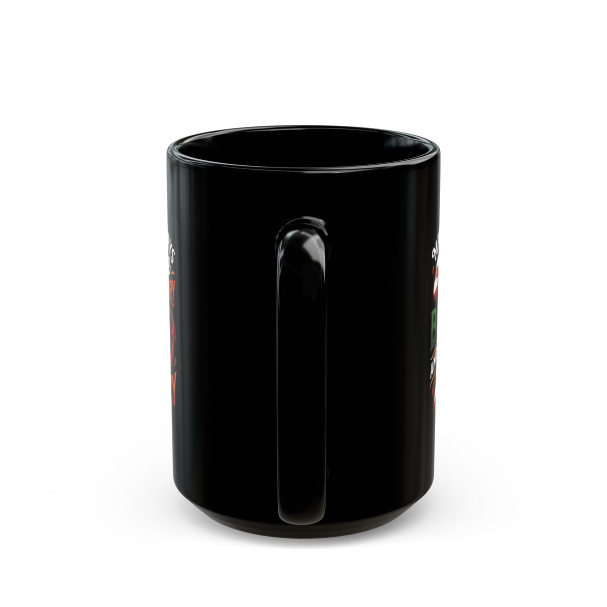"May Your Days Be Merry and Spicy" Black Ceramic Mug