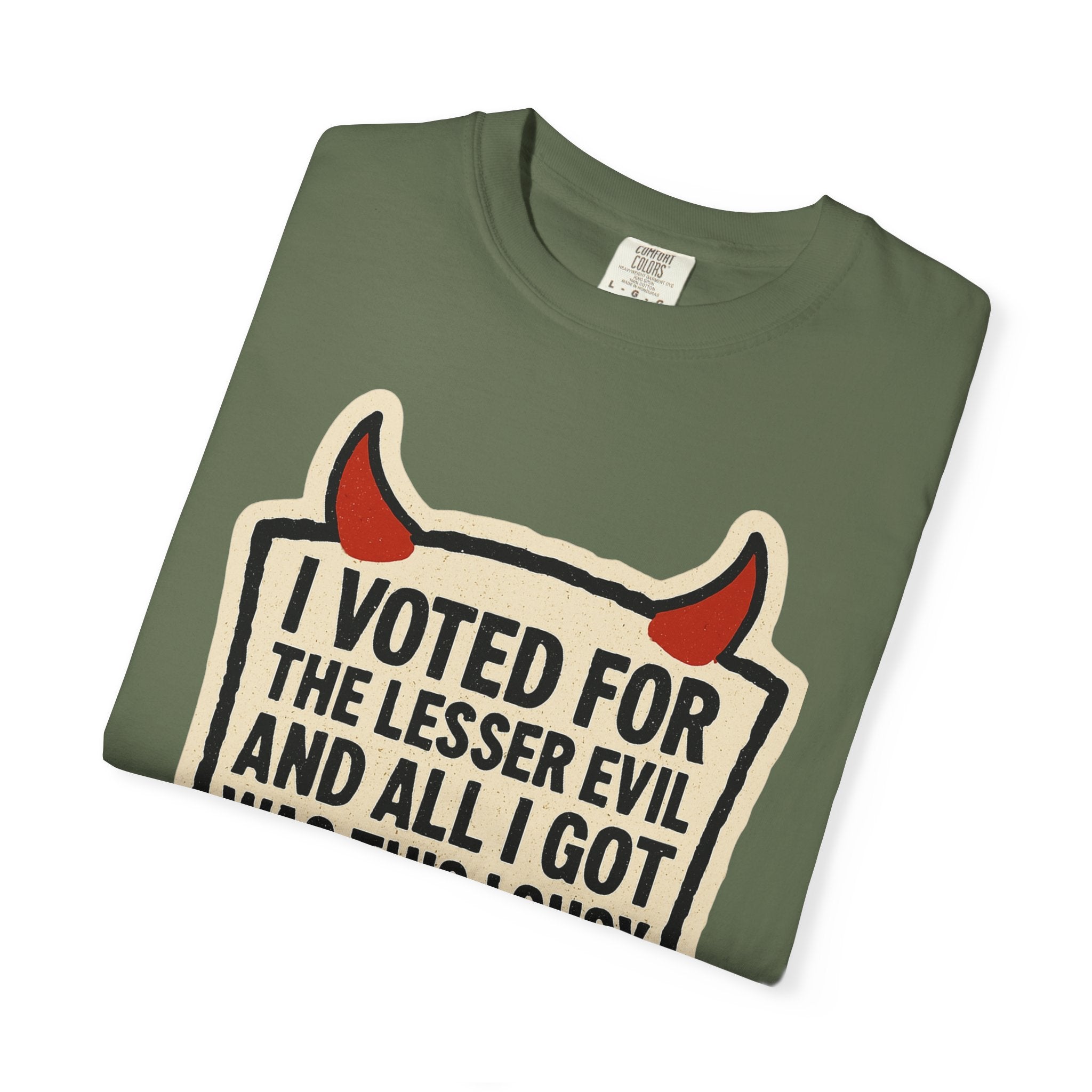 "Lesser Evil" Unisex Garment-Dyed T-shirt