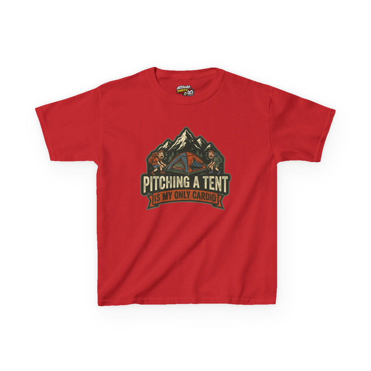 Pitching A Tent Is My Only Cardio Kids Tee