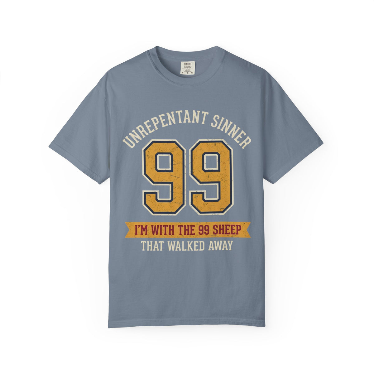"Good Book Series 99 Unrepentant Sinner" Unisex Garment-Dyed Tee