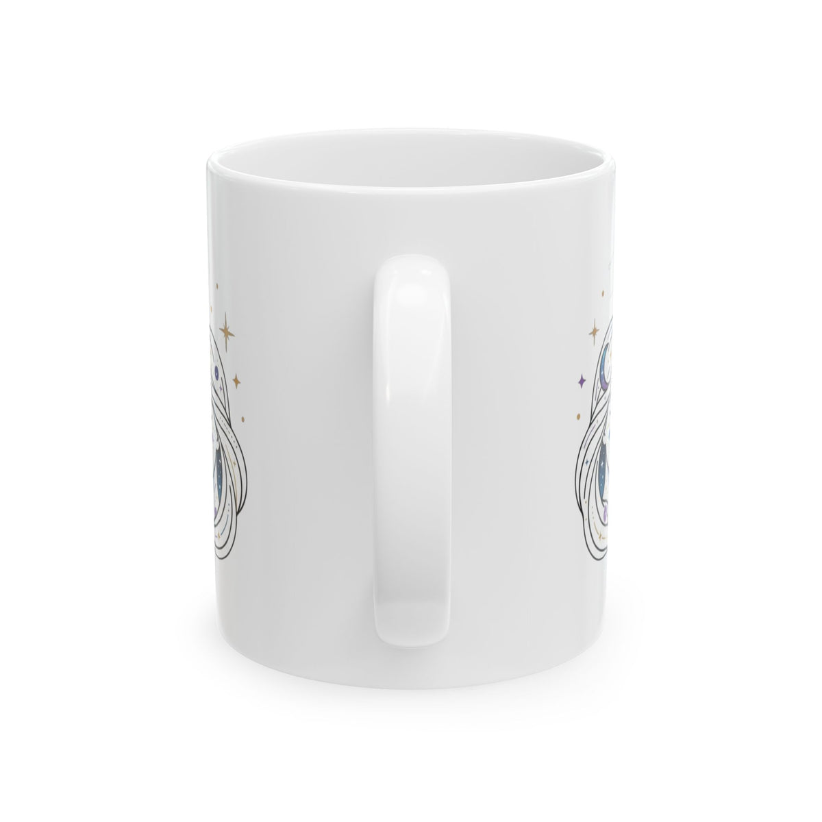 "Gemini The Celestial Twins" White Ceramic Mug — Graphic