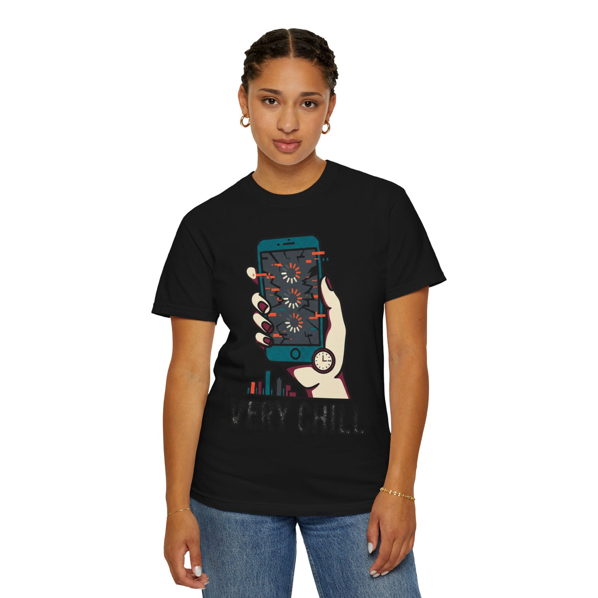Color: Black | Very Chill Unisex Garment-Dyed Tee