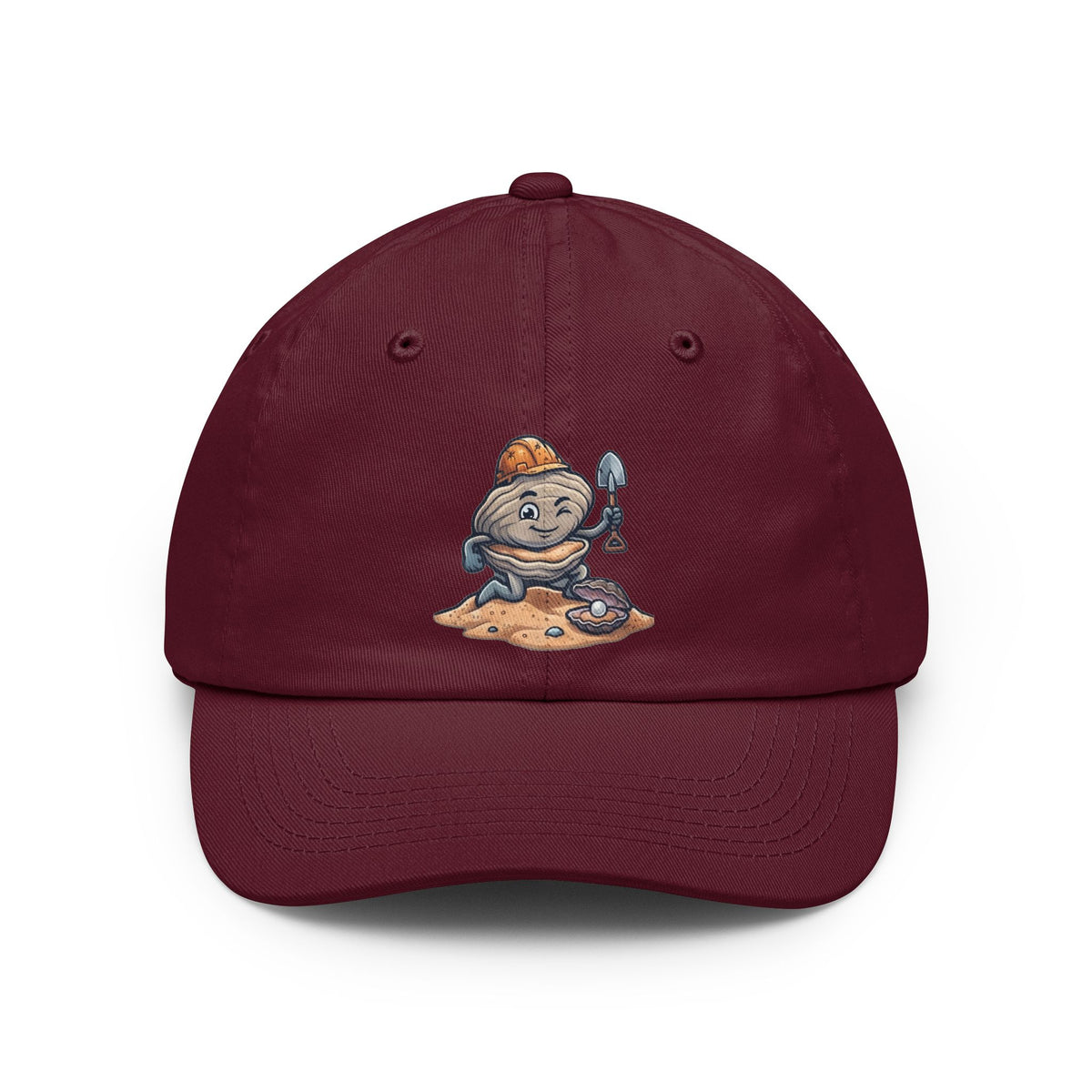 Color: Maroon | Digging For The Big Pearl Dad Hat — Graphic