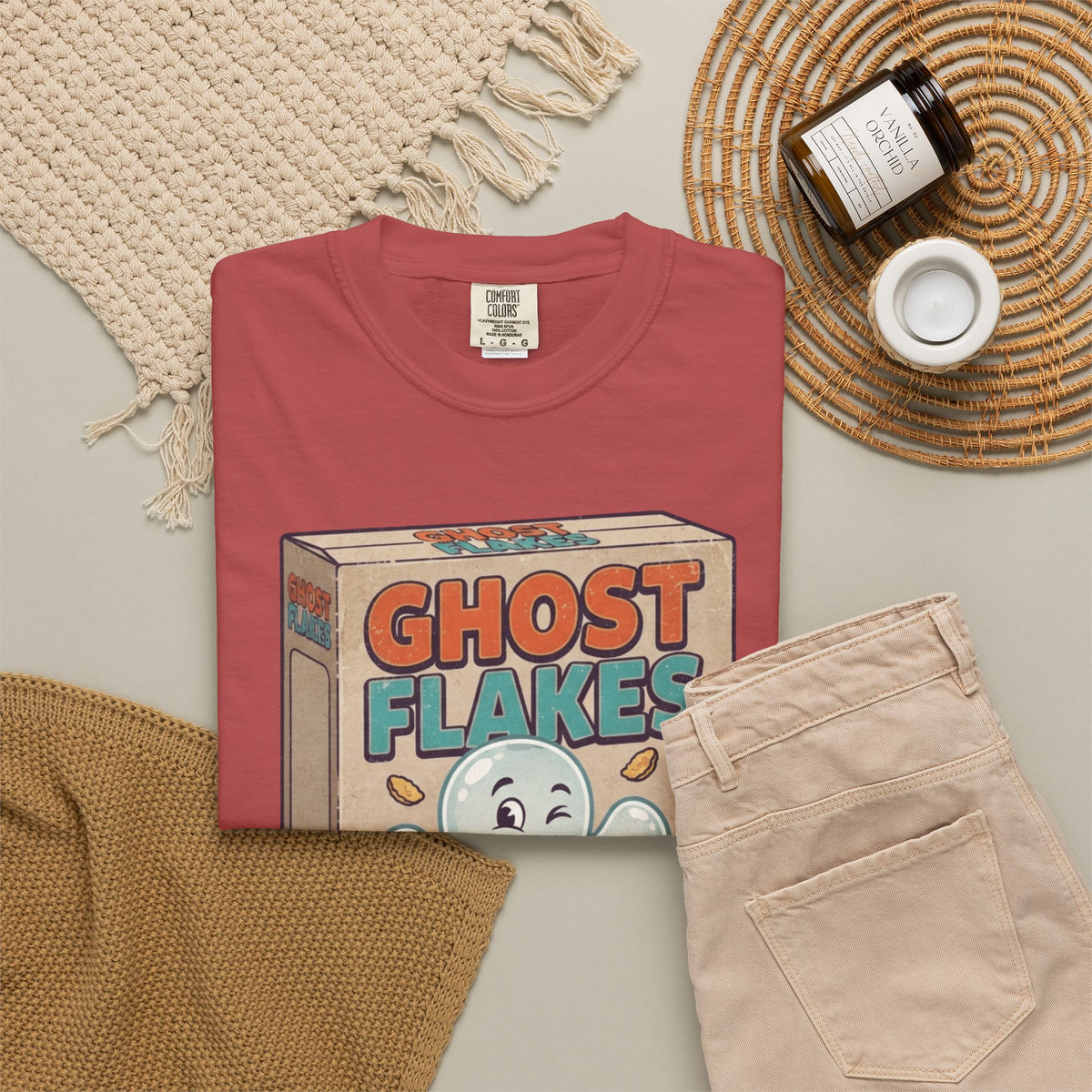 "Ghost Flakes" Unisex Garment-Dyed Tee