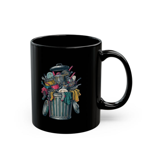 "Talk Dirty to Me" Black Ceramic Mug — Graphic