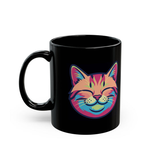 "Always Cuddle Your Pussy" Black Ceramic Mug — Graphic