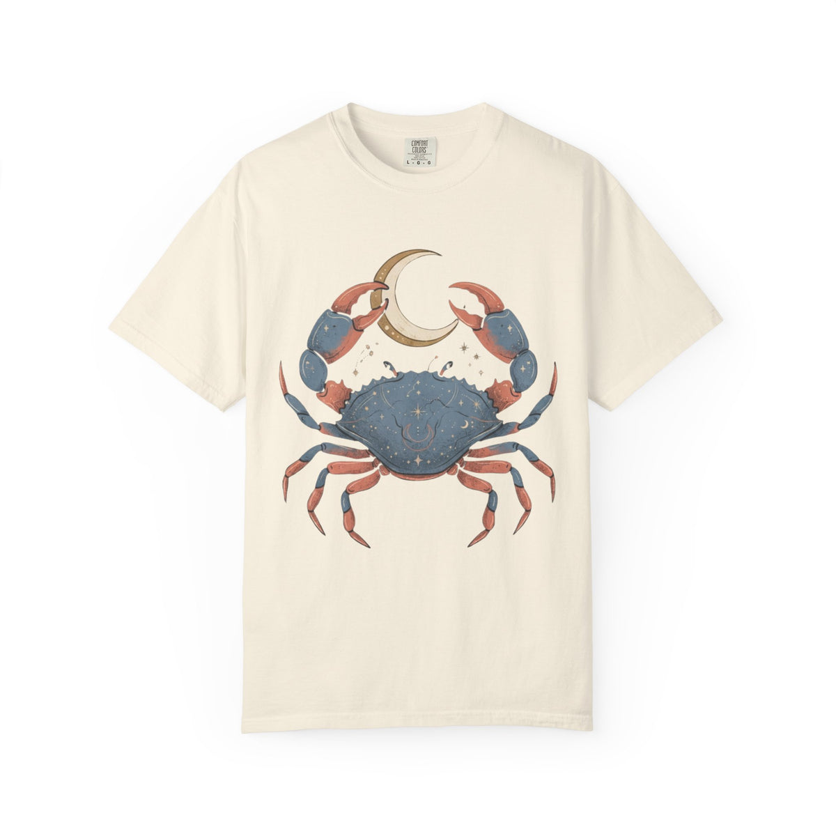 "Cancer The Moon Child Crab" Unisex Garment-Dyed Tee