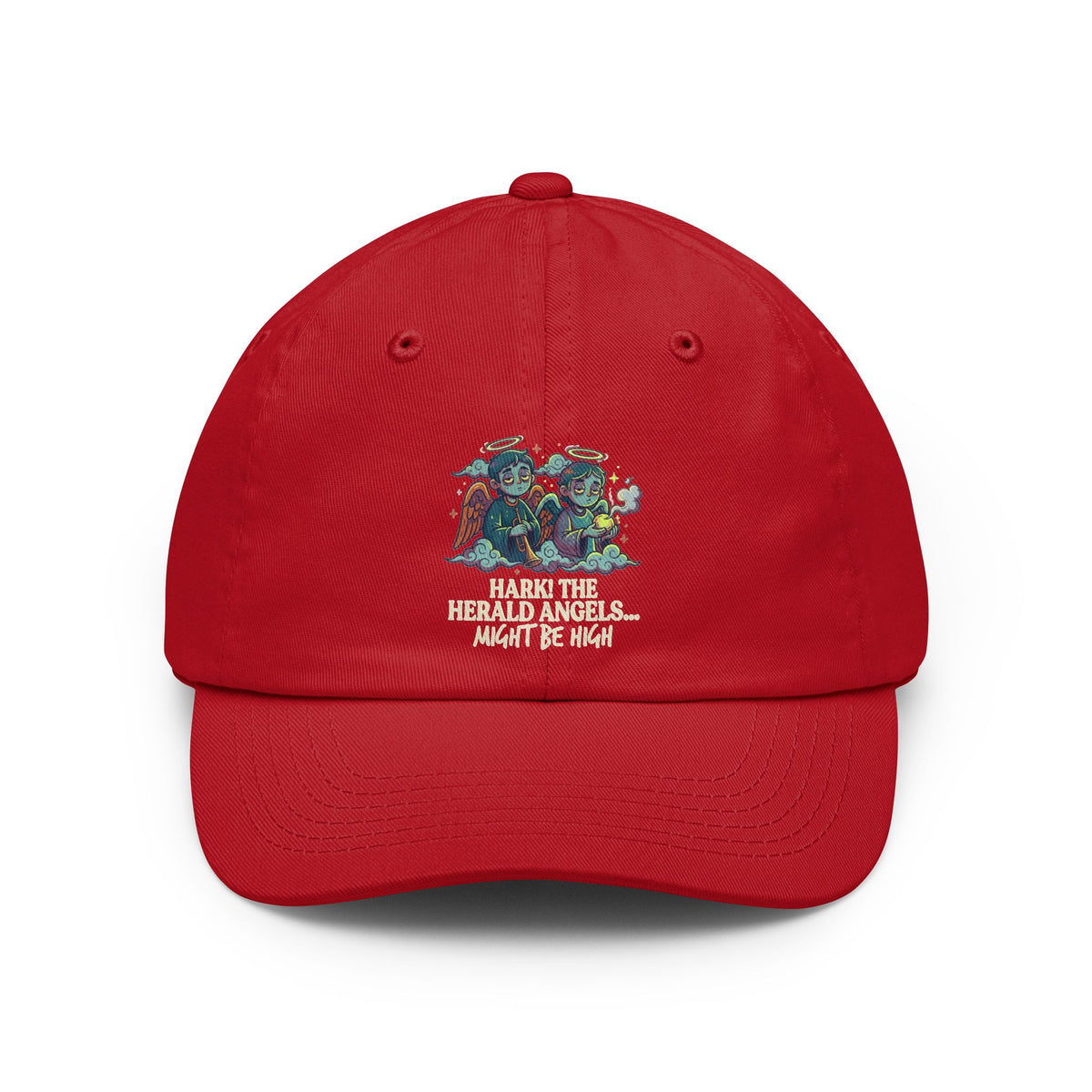 Color: Red | Hark The Herald Angels Dad Hat
