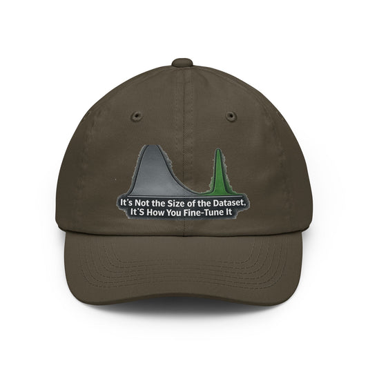 Color: Olive | It's About the Size of Your Data Set | Dad Hat — AttitudeShirts