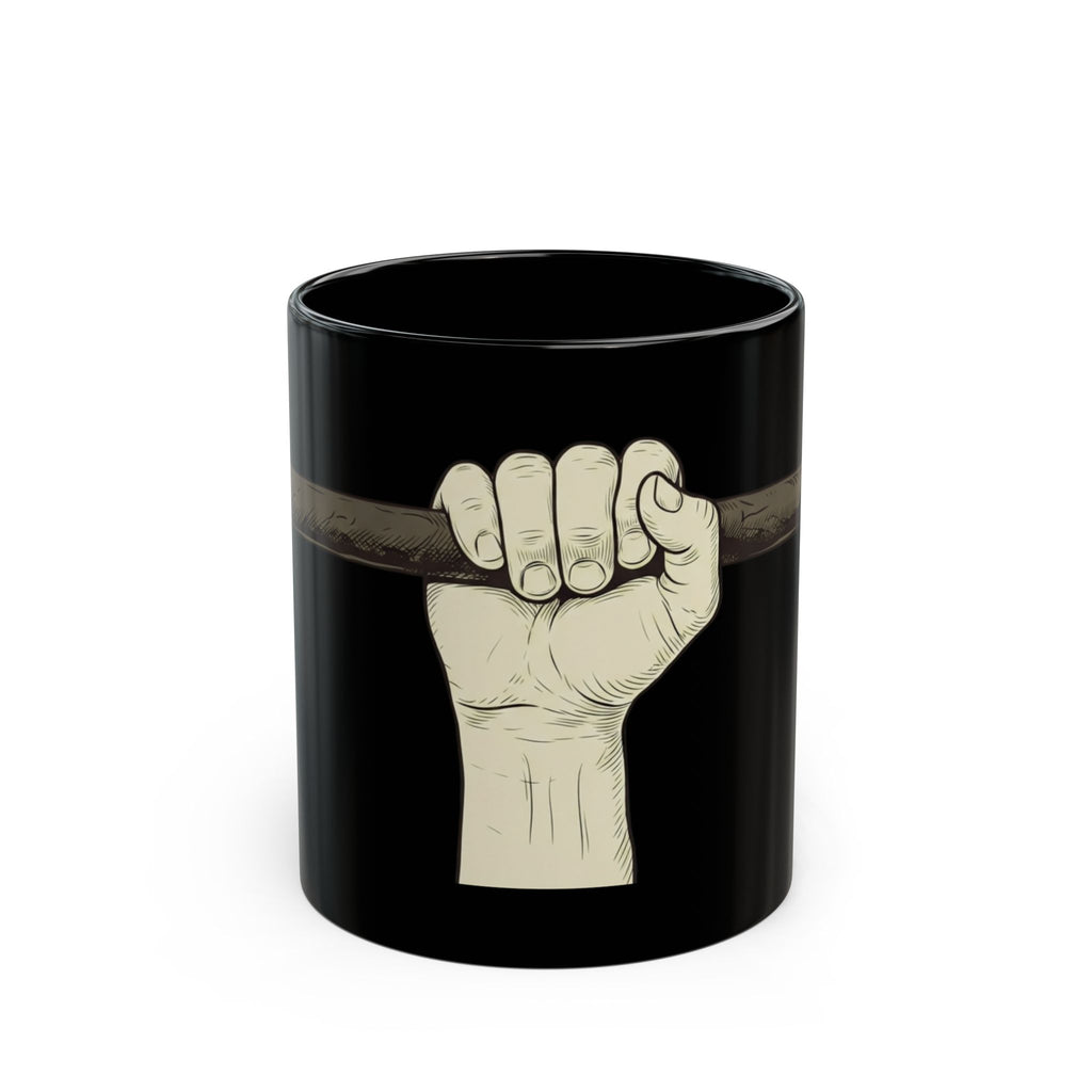 "Hold to the Rod" Black Ceramic Mug — Graphic