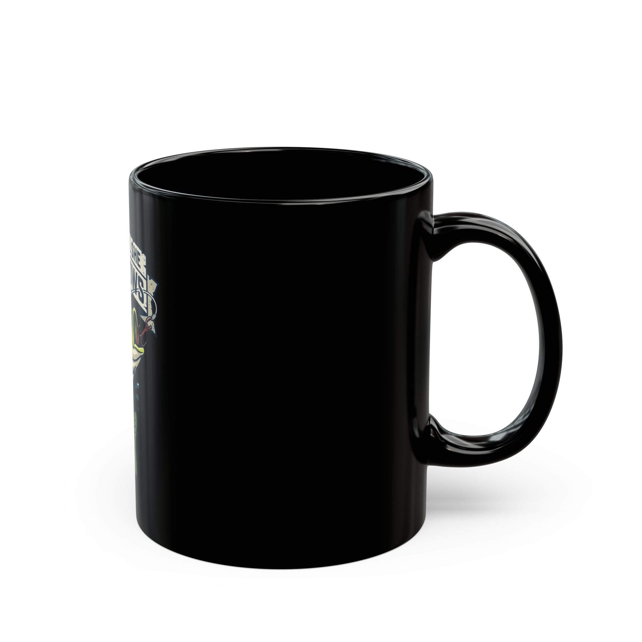 "Jerk Until She Swallows" Black Ceramic Mug