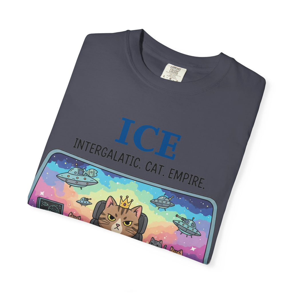 "ICE (Intergalactic Cat Empire)" Unisex Garment-Dyed T-shirt