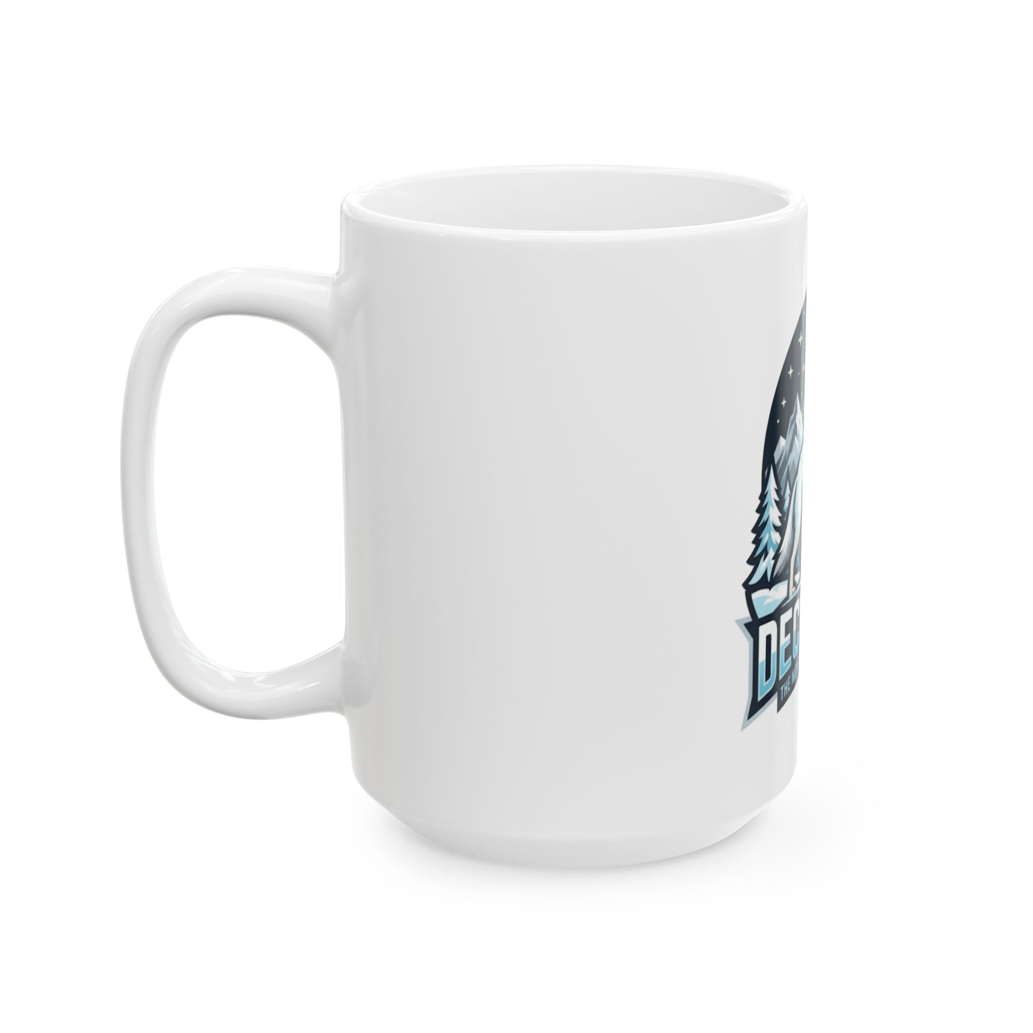 "December Legend" White Ceramic Mug