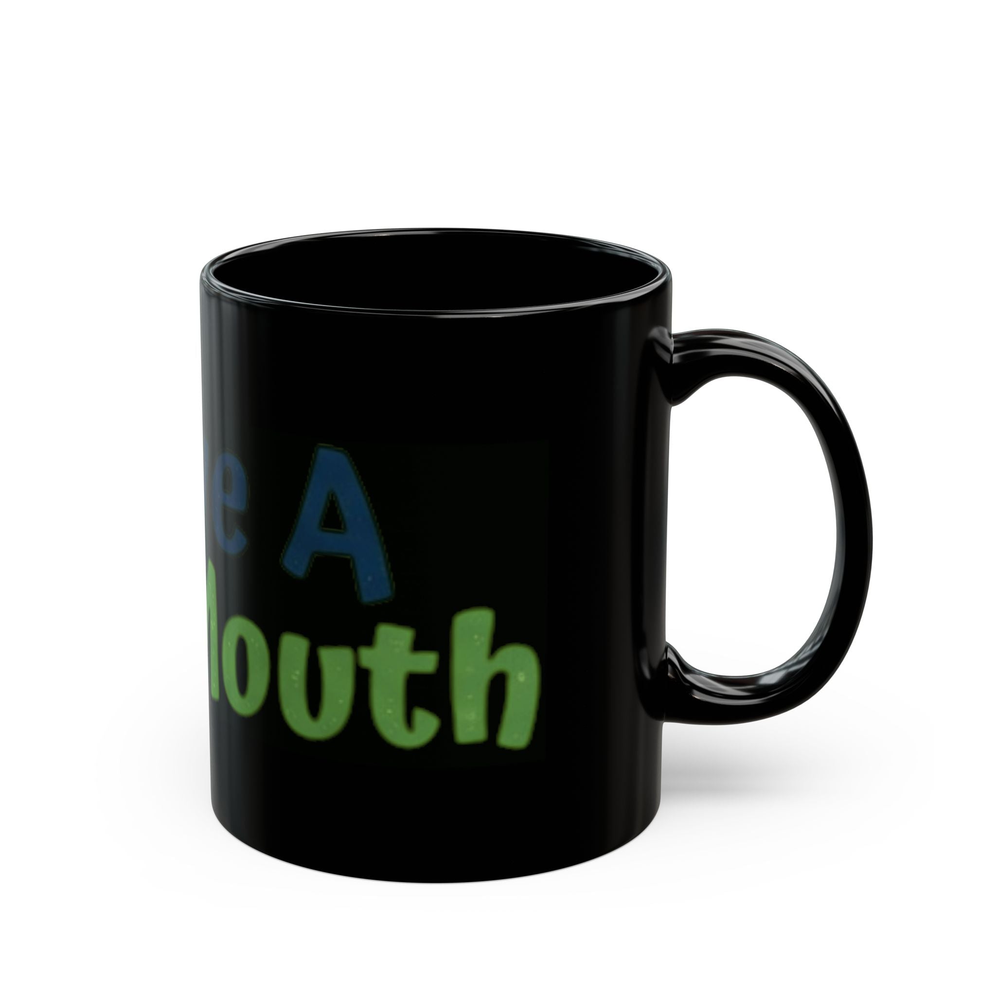 "Fowl Mouth" Black Ceramic Mug — Graphic