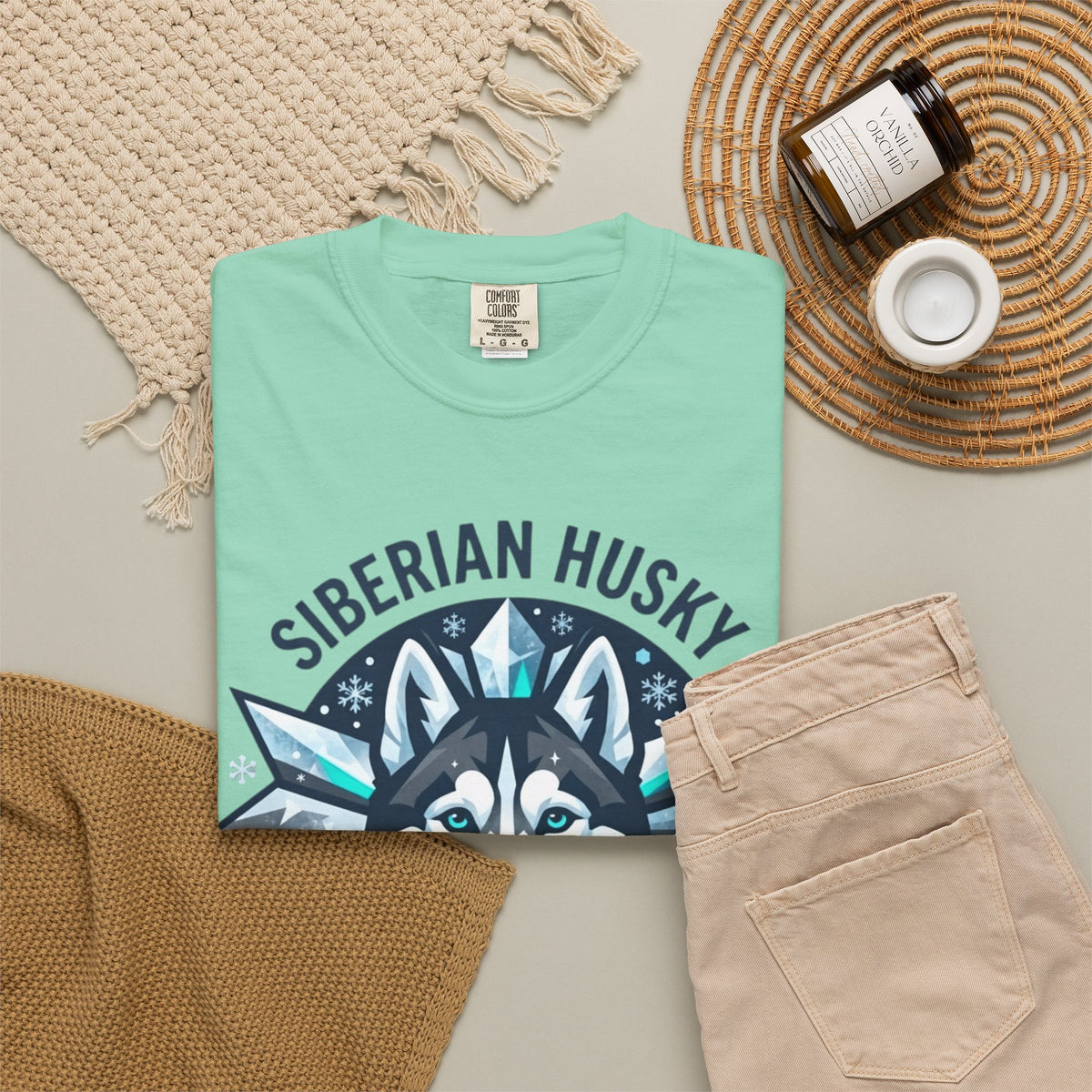 "Siberian Husky Loyal & Free" Unisex Garment-Dyed Tee