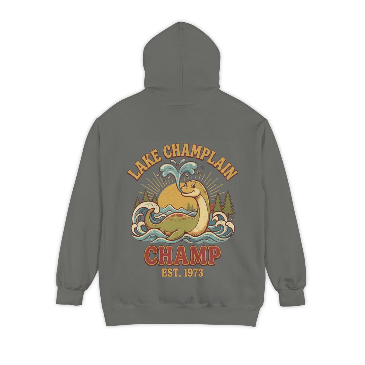 Color: Grey | Champ (Lake Champlain) Garment-Dyed Hoodie