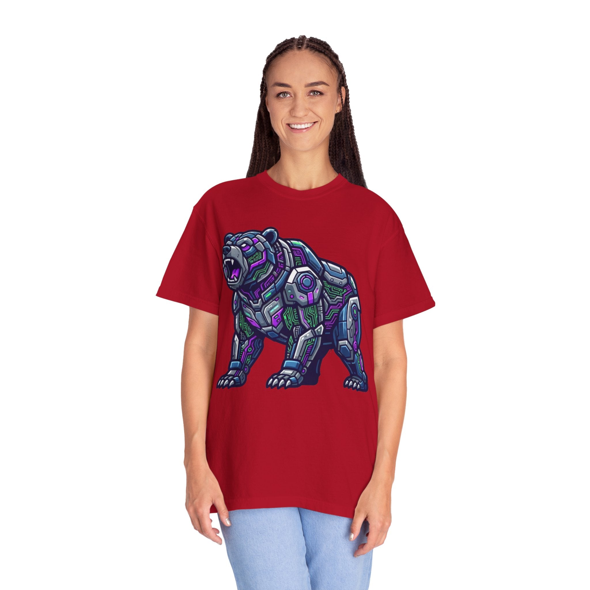 "Cyber Bear" Unisex Garment-Dyed Tee