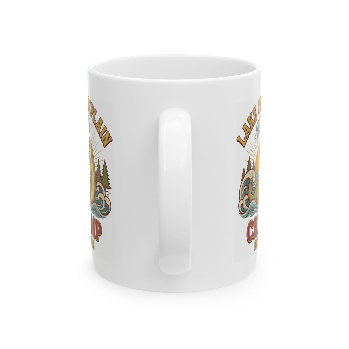 "Champ (Lake Champlain)" White Ceramic Mug