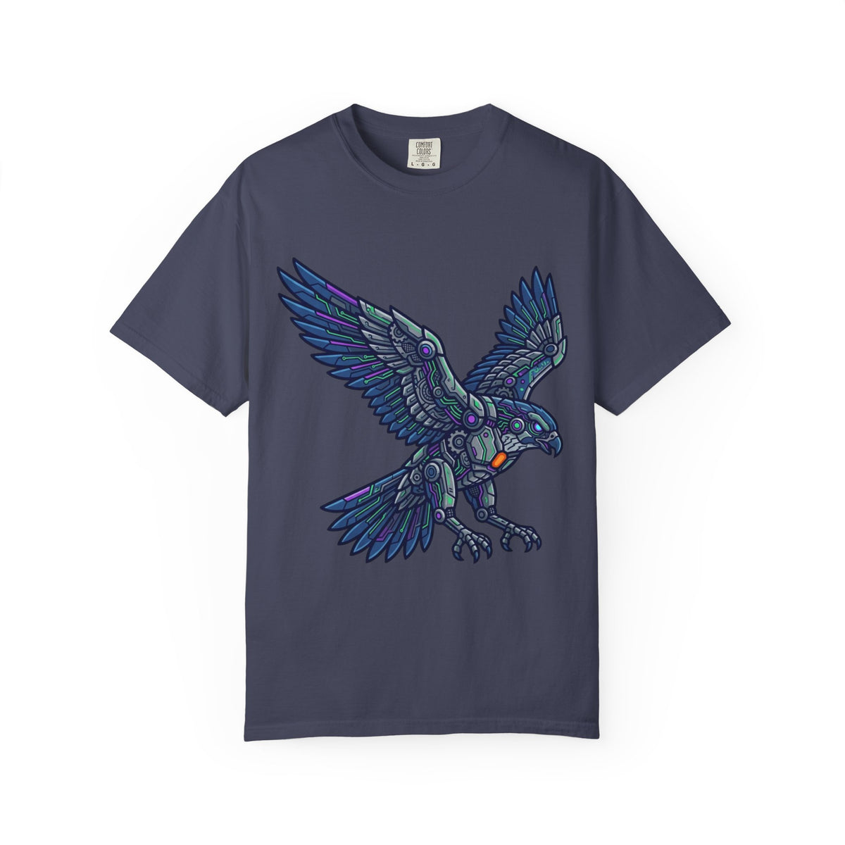 Color: Denim | Cyber Eagle Unisex Garment-Dyed Tee