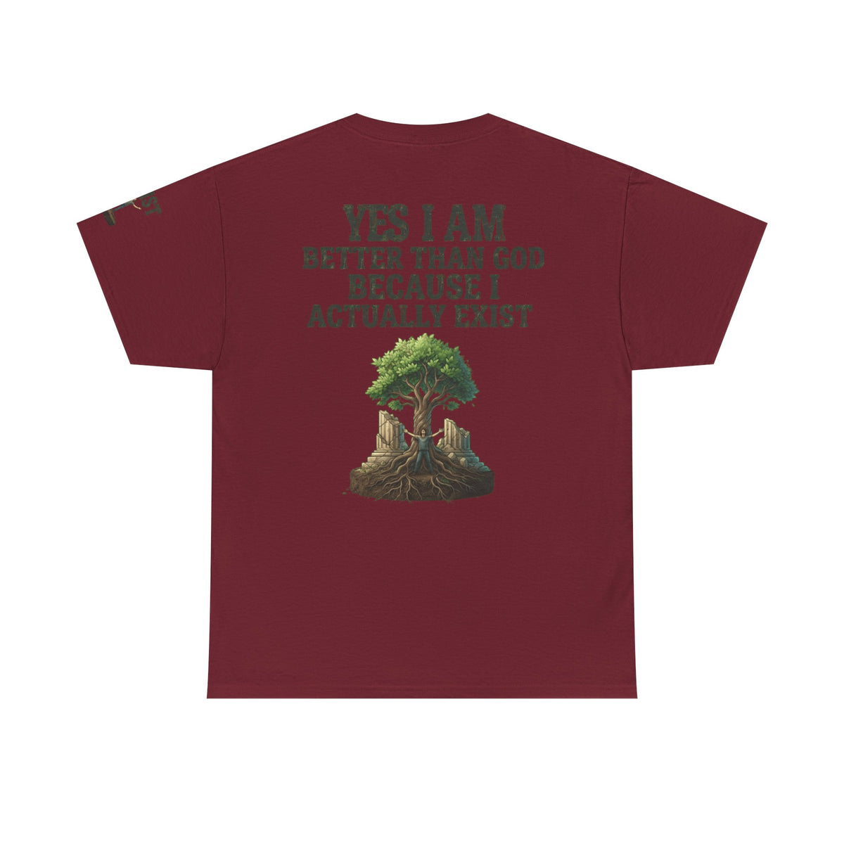 Color: Garnet | I Exist Premium Graphic Tee