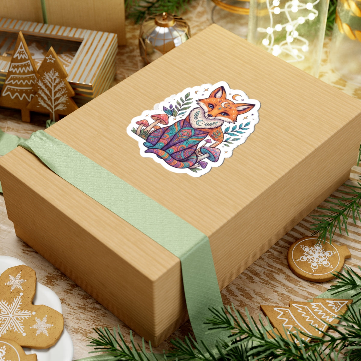 "Hippy Fox" Sticker — Main